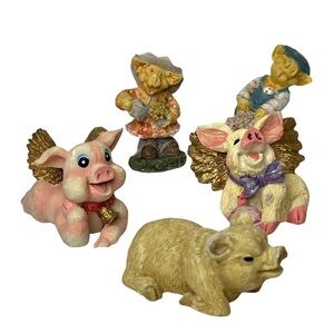 Pig Lover‎ Collection Lot of 11 Resin Pig W/Wings Super Cute 2” Pig